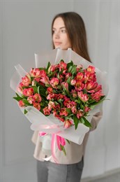 Розовые альстромерии 15 шт 149297