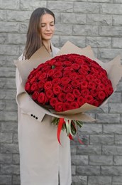 Красная роза 60см одн 101шт 149229