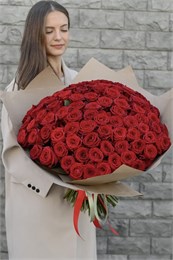 Красная роза 60см одн 101шт 149229